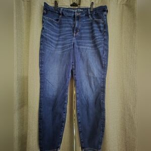 American Eagle Outfitters Women's Dark Blue Skinny Jeans